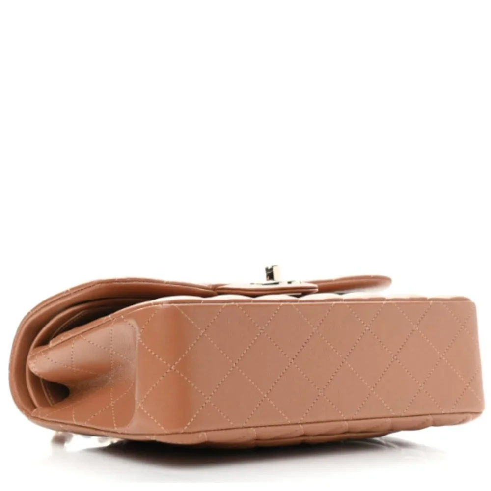 NEW Chanel Lambskin Quilted Small Classic Flap in Caramel 22S * unicorn *